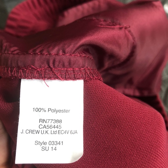 J.Crew Drapey Deep Red Drawstring Pant Size 6 - Picture 8 of 8